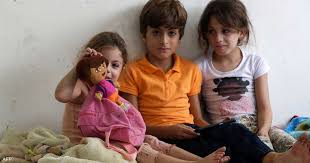 الأطفال النازحين في جنوب لبنان